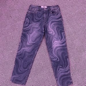 swirled jeans